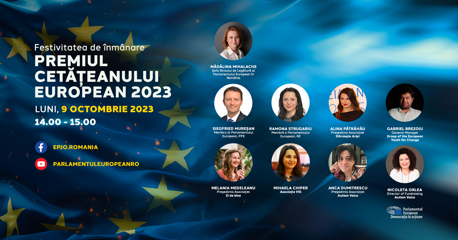 Imagine decernare Premiul cetățeanului european 2023